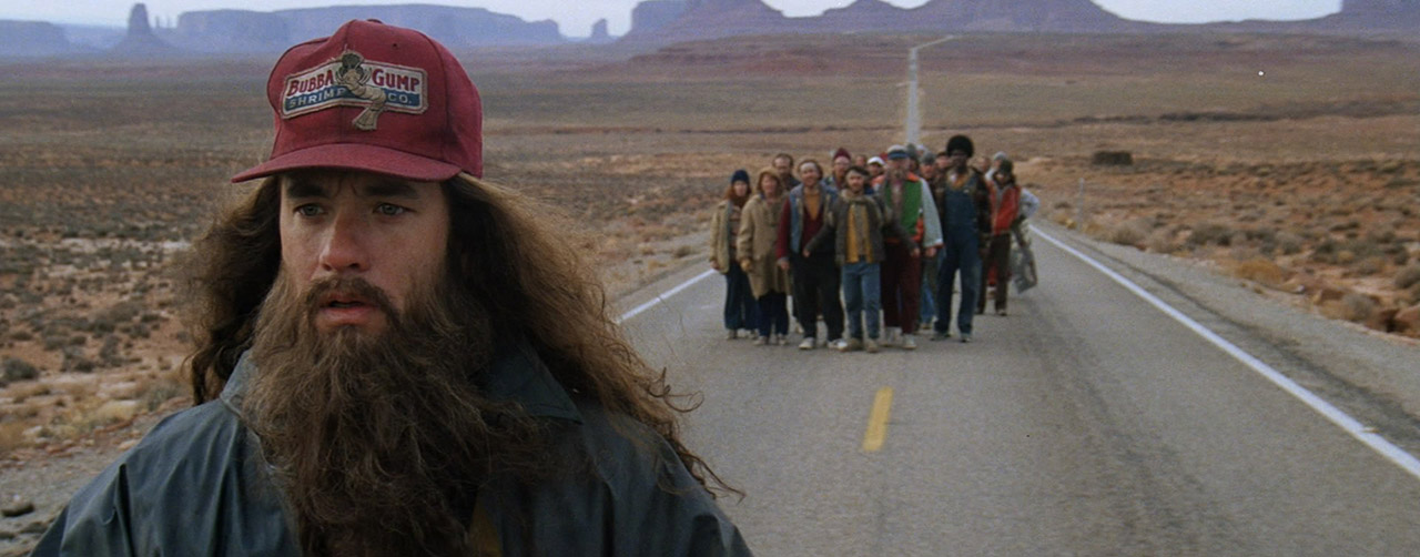 Forrest Gump running across the country